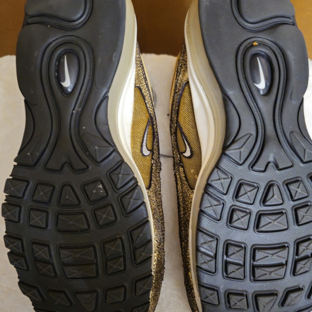 Nike Air Max 97 Gold and Black Sneakers - Picture 6 of 8